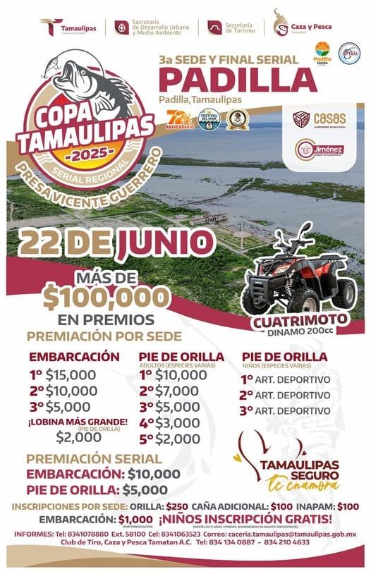 Padilla listo para recibir la tercera y última serie de la Copa Tamaulipas 2025